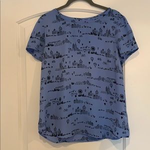 Blue Skyline Blouse by Elle - Size L